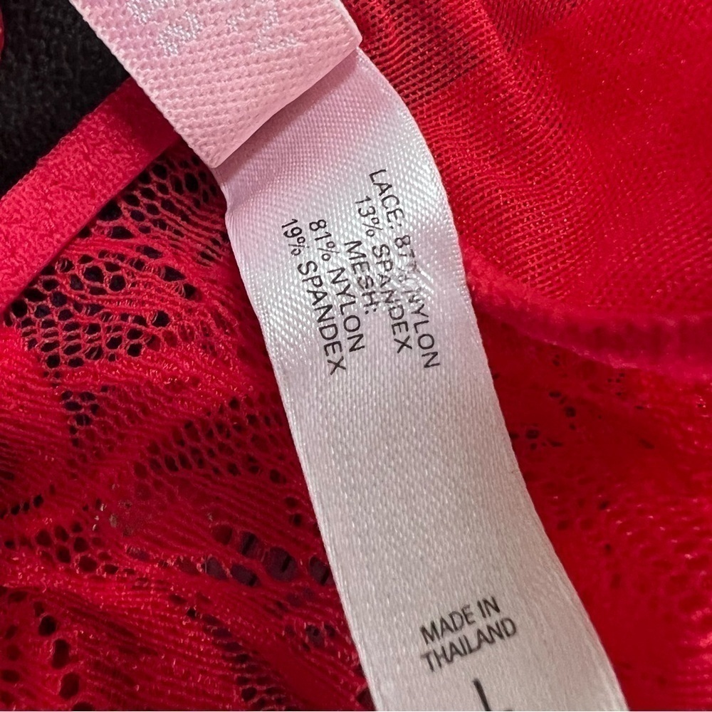 Victoria secret slip large sheer pj lingerie red dress nightie chemise  b4 - Picture 6 of 6